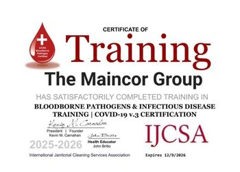 Maincor Group Certification & awards for vacation rental cleaning services