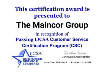 Maincor Group Certification & awards for vacation rental cleaning services